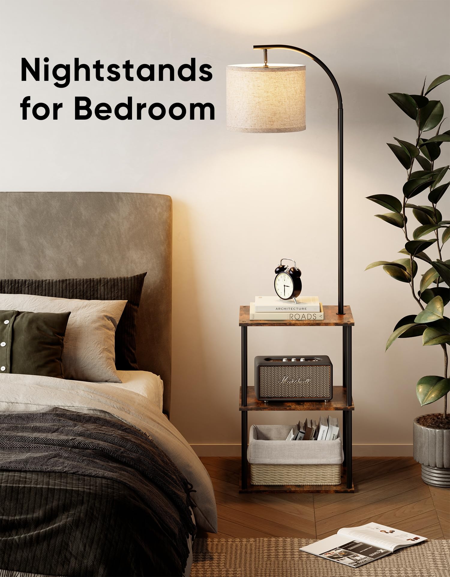 PARTPHONER durable wood and metal frame adds stability