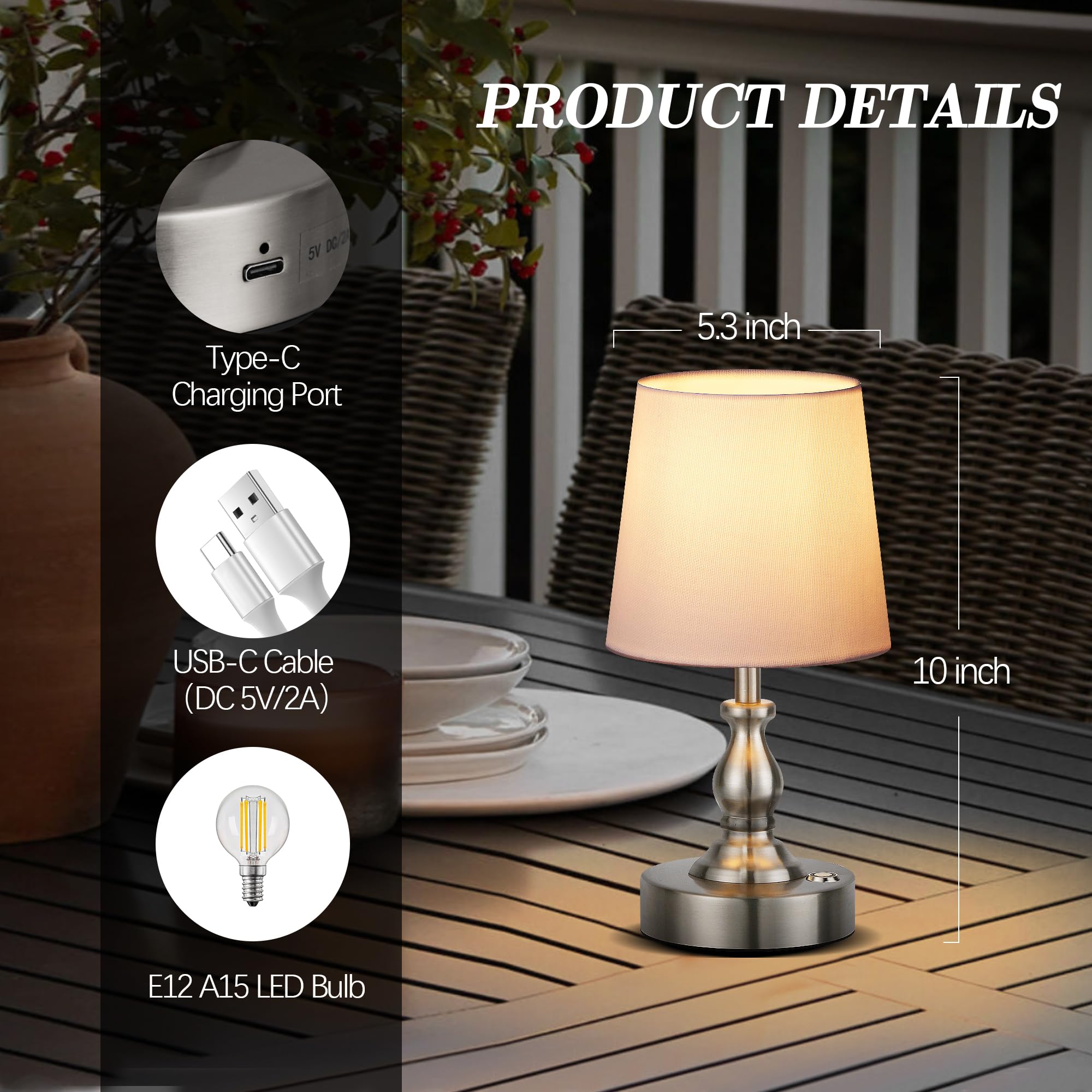 PARTPHONER cordless design ready for patio evenings or camping