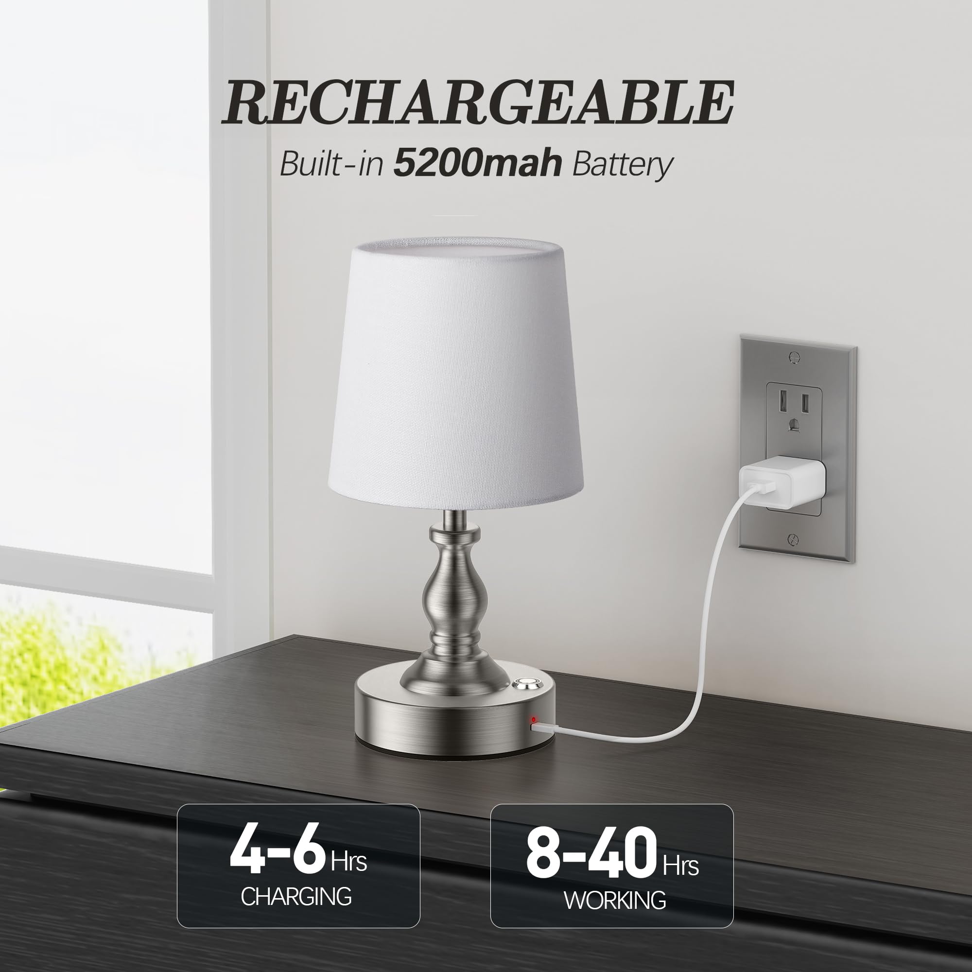 PARTPHONER with touch dimming control offering three brightness levels