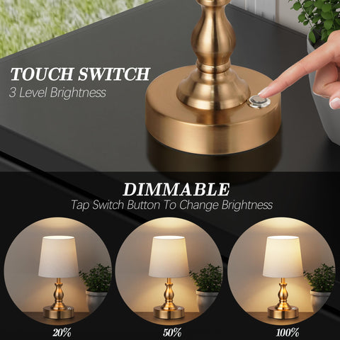PARTPHONER Battery-powered lamp with long runtime on a single charge