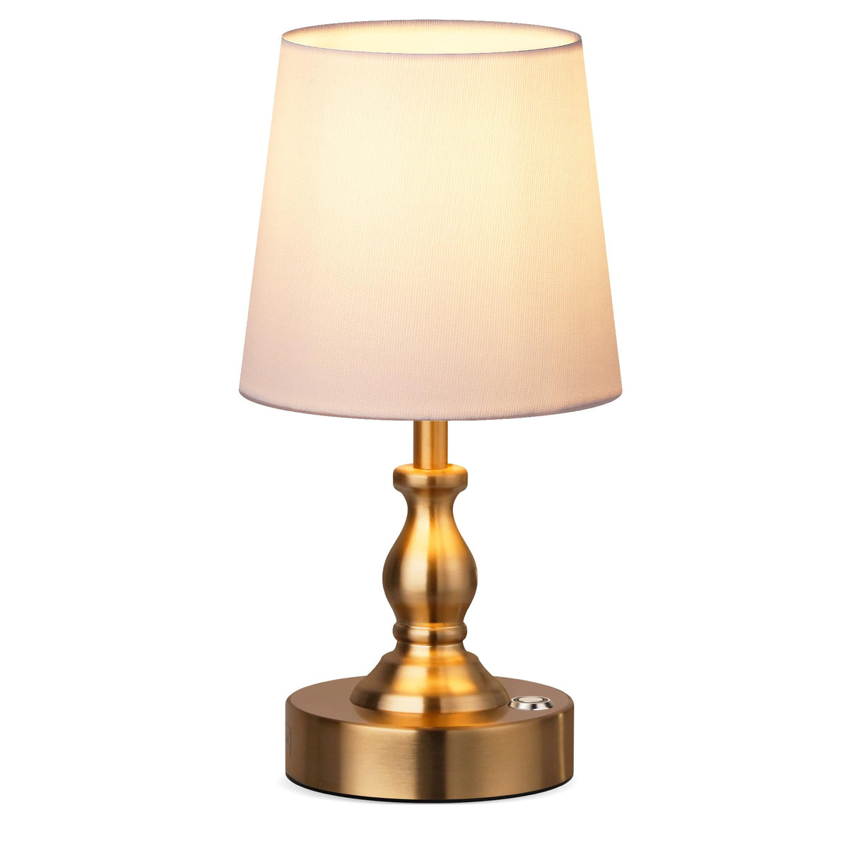 PARTPHONER Mini cordless table lamp on a nightstand creates warm, inviting ambiance