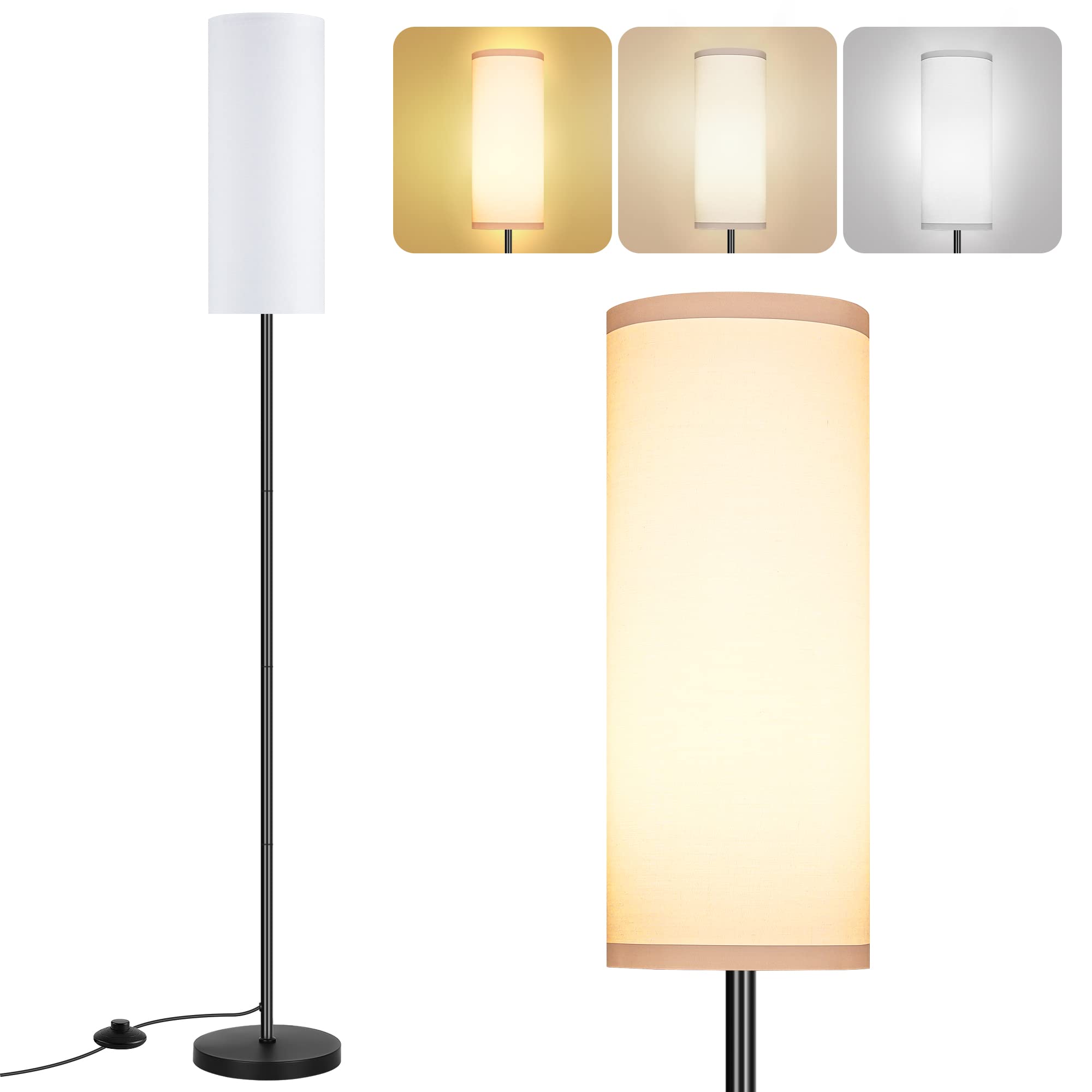 PARTPHONER modern standing lamp shade highlights soft ambient lighting for any room