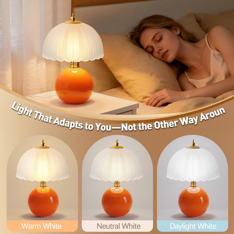 PARTPHONER Mushroom Table Lamp with 3-way dimming for versatile tasks