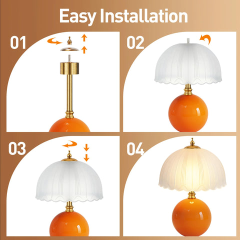 PARTPHONER Mushroom Table Lamp as a bedroom decor accent