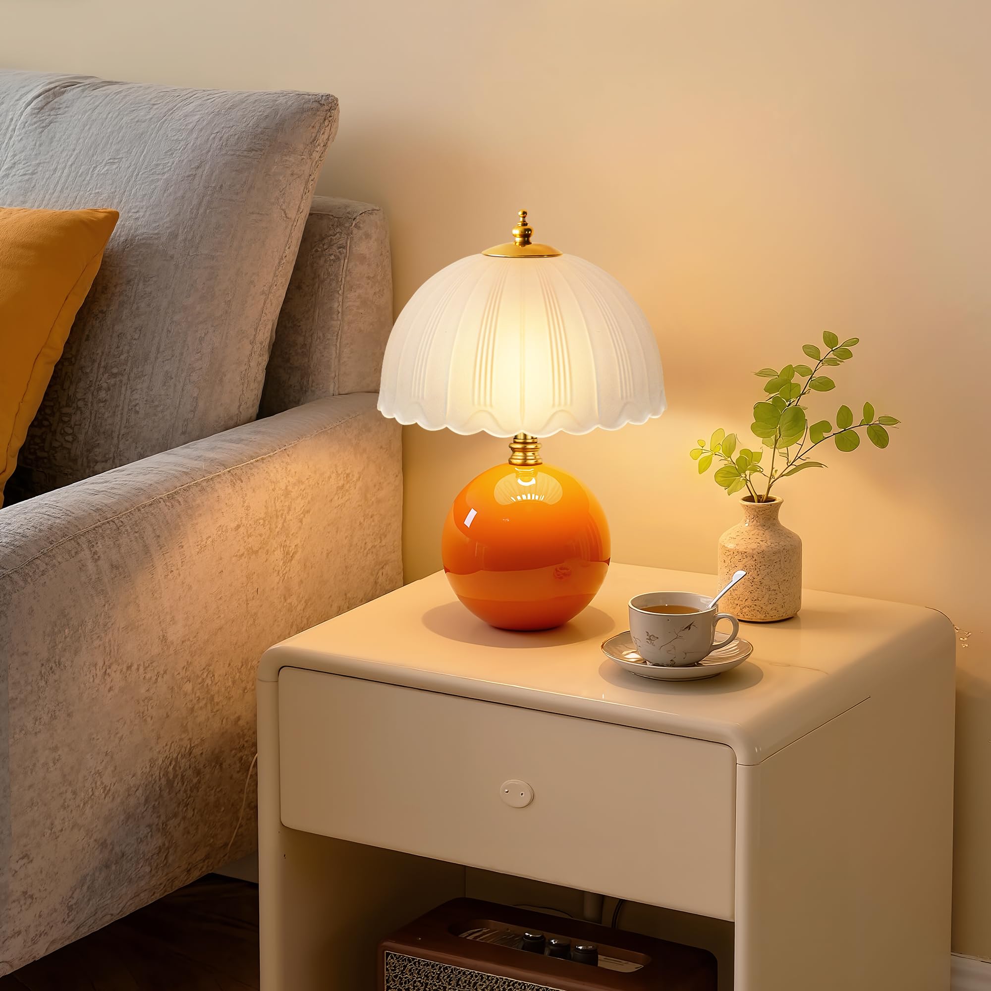 PARTPHONER Mushroom Table Lamp daylight 5000K setting for reading