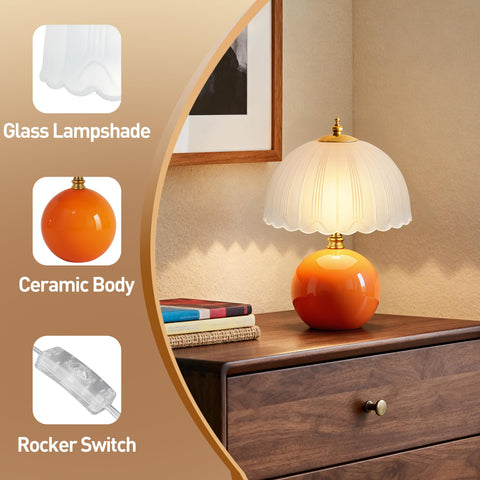 PARTPHONER Mushroom Table Lamp warm 2700K setting for relaxation