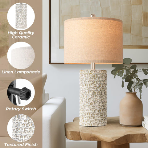 PARTPHONER nightstand lamp offers warm, inviting bedside lighting.