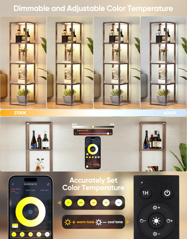 PARTPHONER open-display-cabinet shows keepsakes under tempered glass