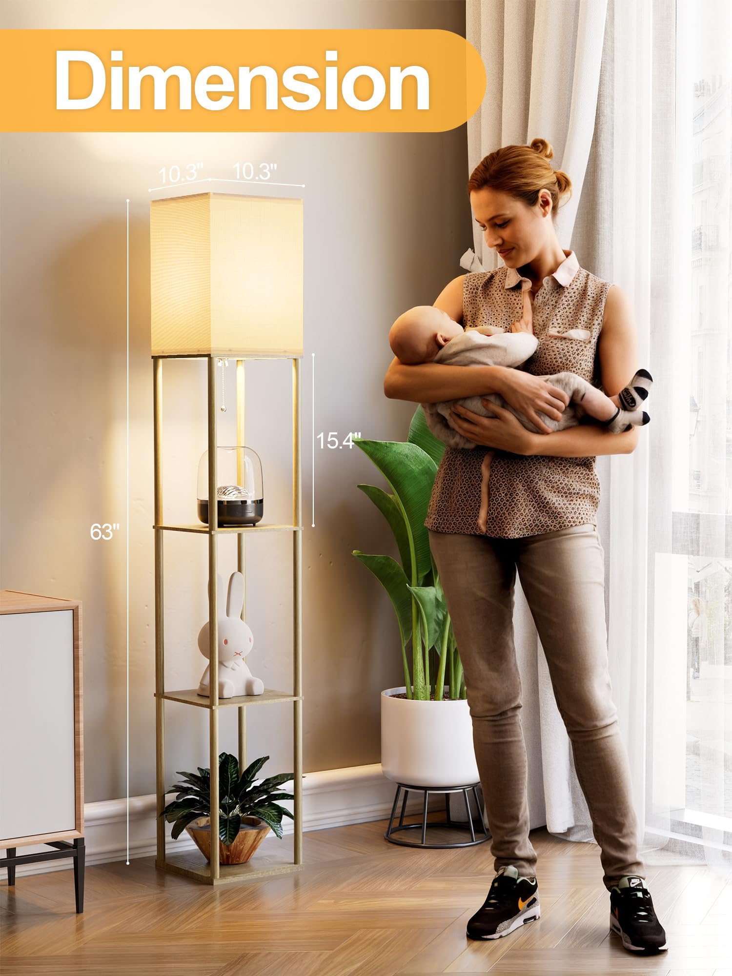 PARTPHONER open-top design sheds more light in room corners.
