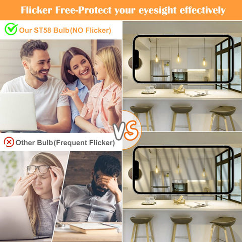 PARTPHONER 12-pack of vintage LED bulbs for multiple fixtures