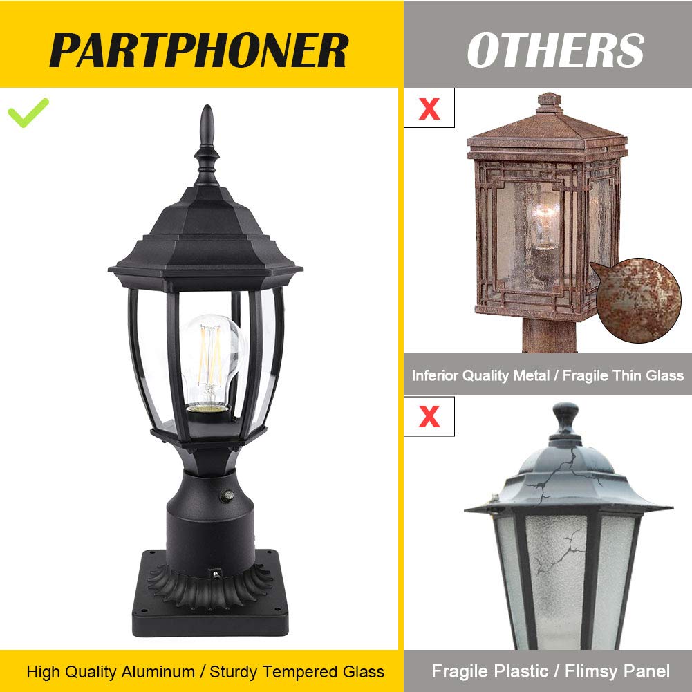 PARTPHONER pier mount base post light suitable for columns