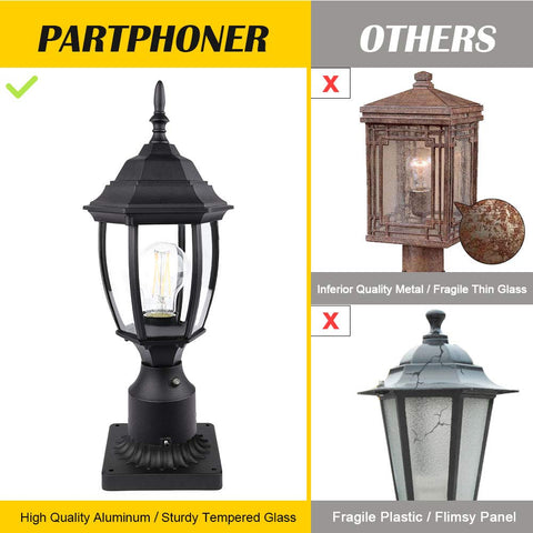 PARTPHONER pier mount base post light suitable for columns