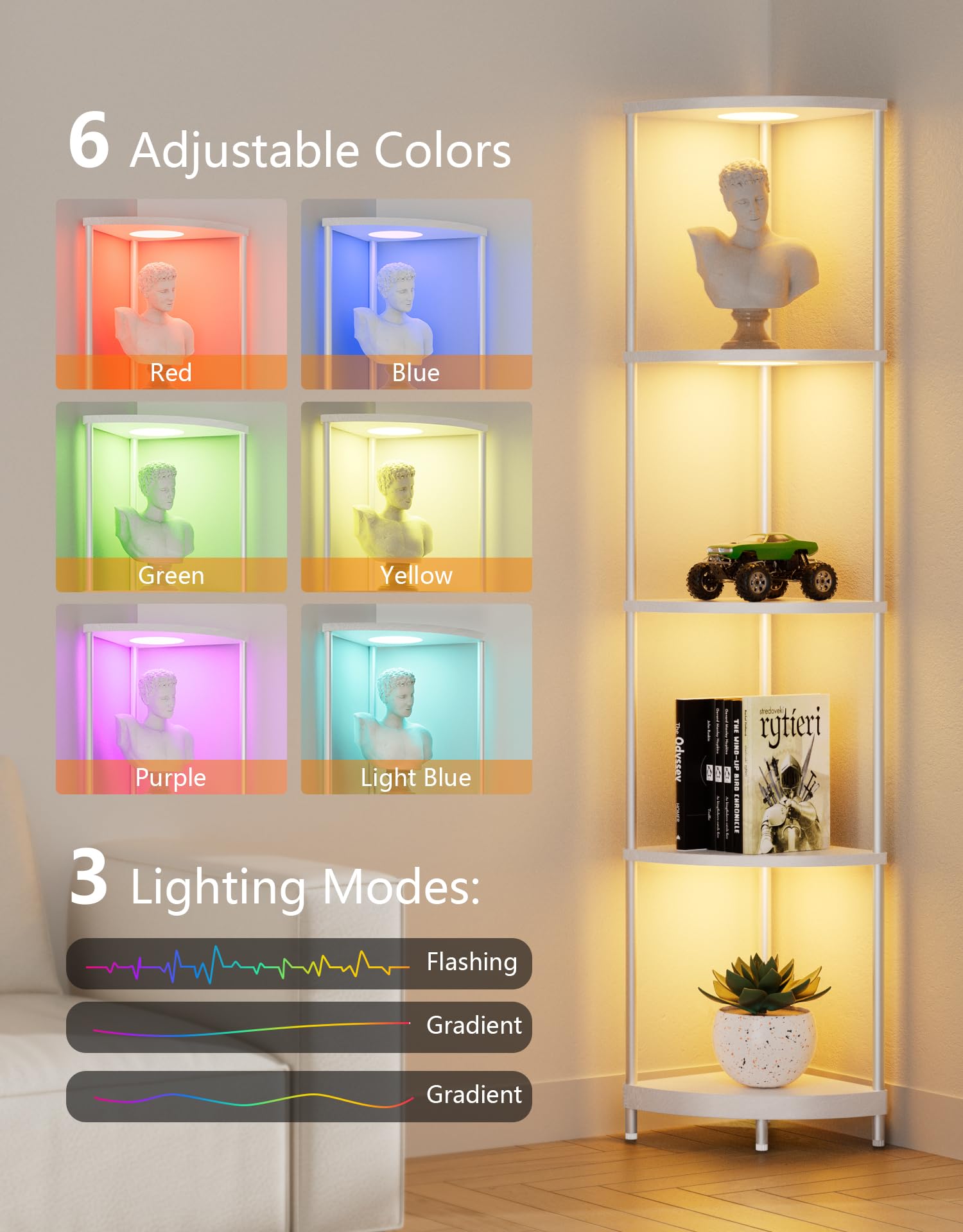 PARTPHONER RGBCW LED remote enables easy color changes from anywhere.