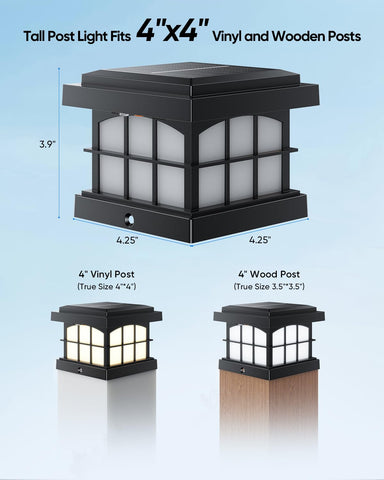 PARTPHONER solar panel and 1200mAh battery deliver longer nightly illumination.
