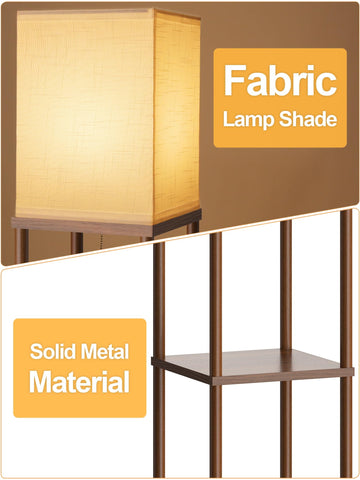 PARTPHONER shelf lamp shelves display space for books and decor