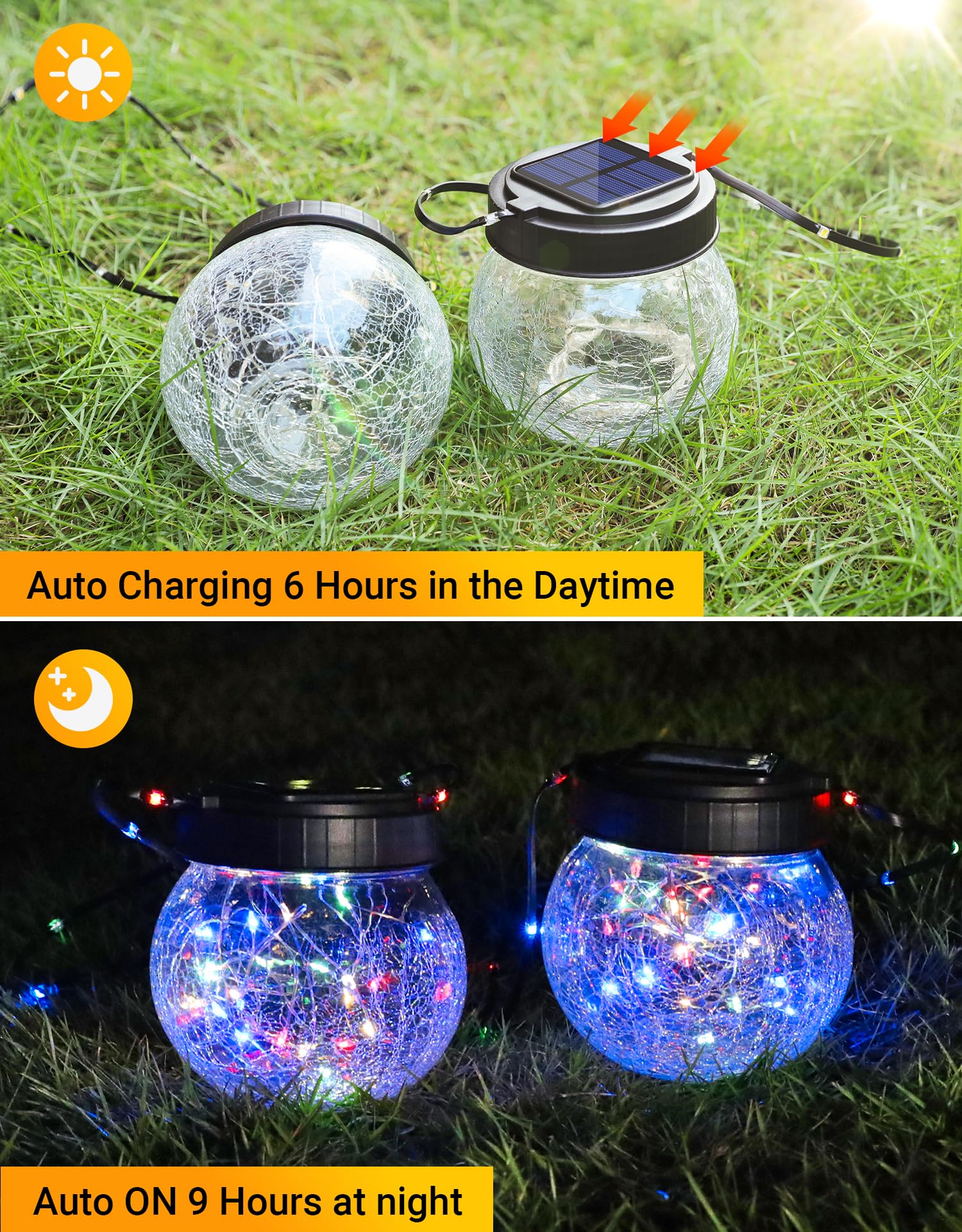 PARTPHONER lantern with LED handle adds stylish light along pathways.