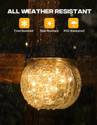PARTPHONER solar lantern waterproof ABS construction ready for outdoor weather.