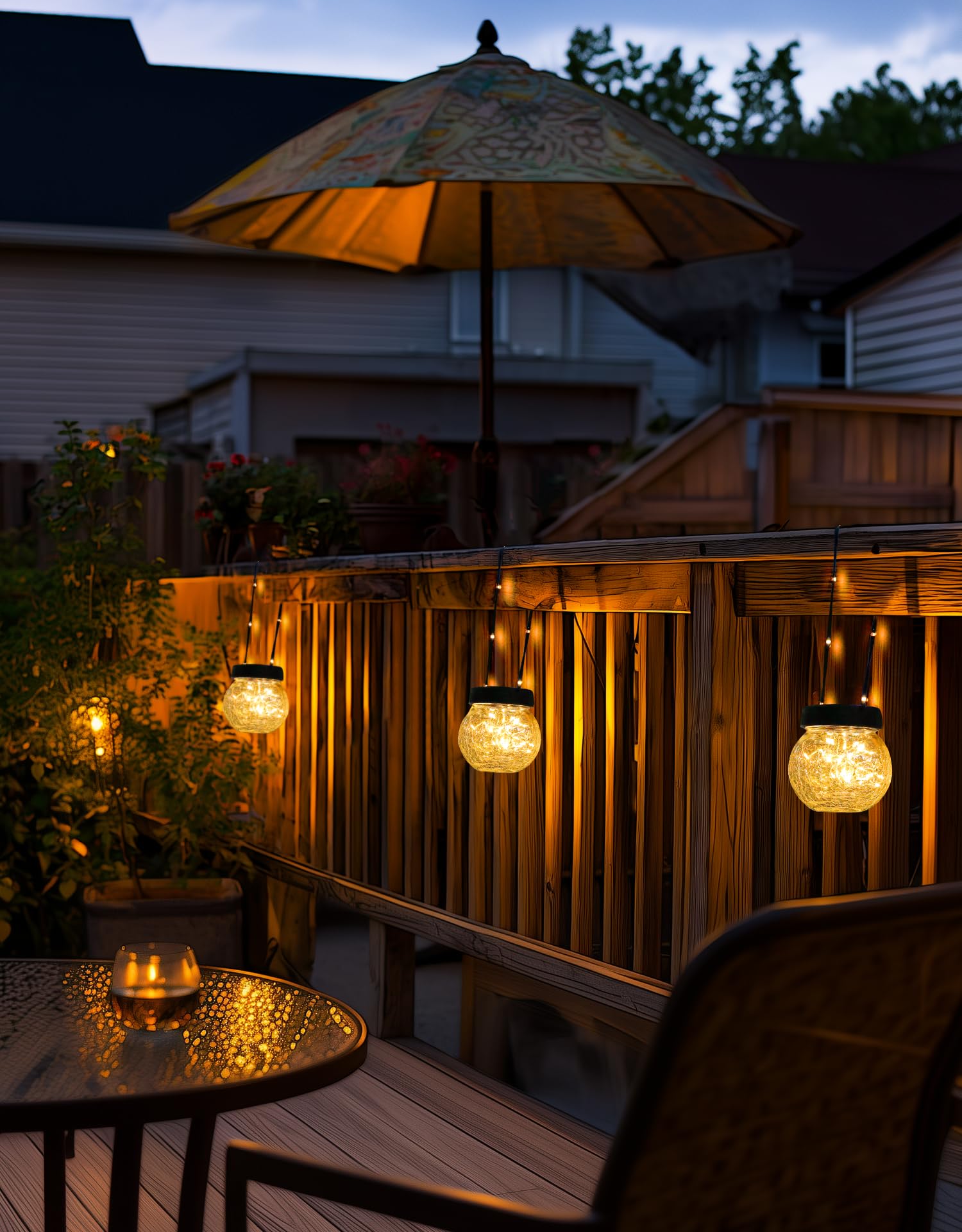 Partphoner 12-pack solar lanterns for decorative outdoor lighting