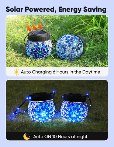 PARTPHONER Solar panel high efficiency delivers brighter glow with limited charging time.