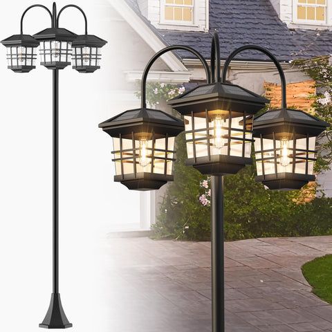 PARTPHONER solar post lights provide reliable ambiance along sidewalks and entrances.