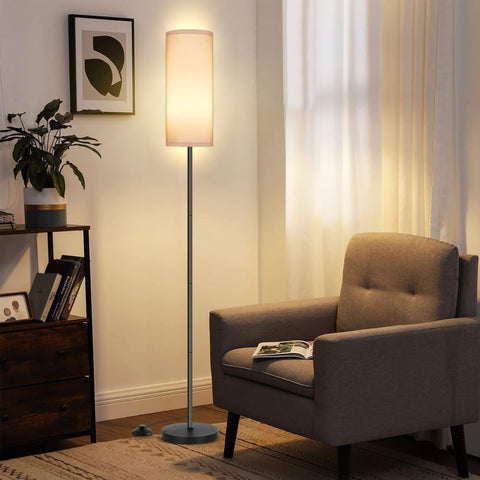 PARTPHONER standing lamp bedroom setup creates a calm study or rest atmosphere