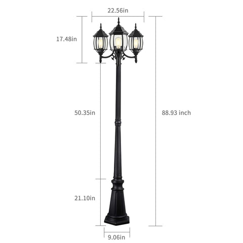 PARTPHONER black die-cast aluminum post adds vintage charm to exteriors