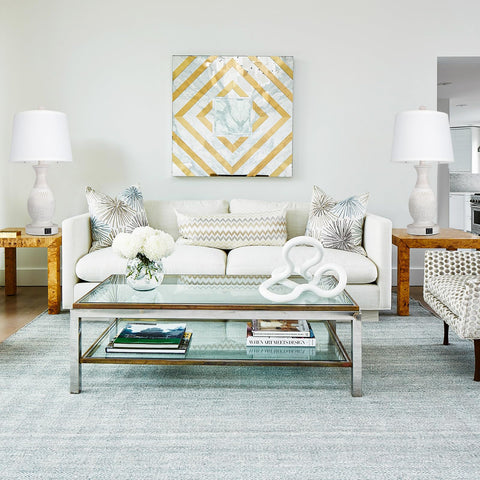 PARTPHONER lamps shown with a white drum shade for soft light.