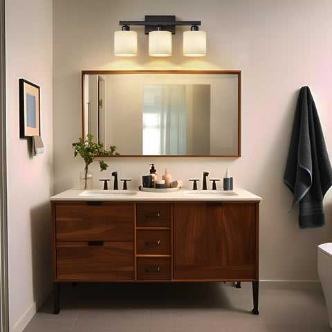 PARTPHONER textured white glass shades diffuse light softly.