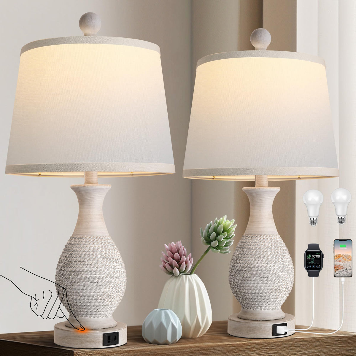 PARTPHONER traditional table lamp base detail with curved silhouette and antique grey finish.