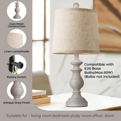 PARTPHONER living room ambience with the antique grey lamps and linen shades
