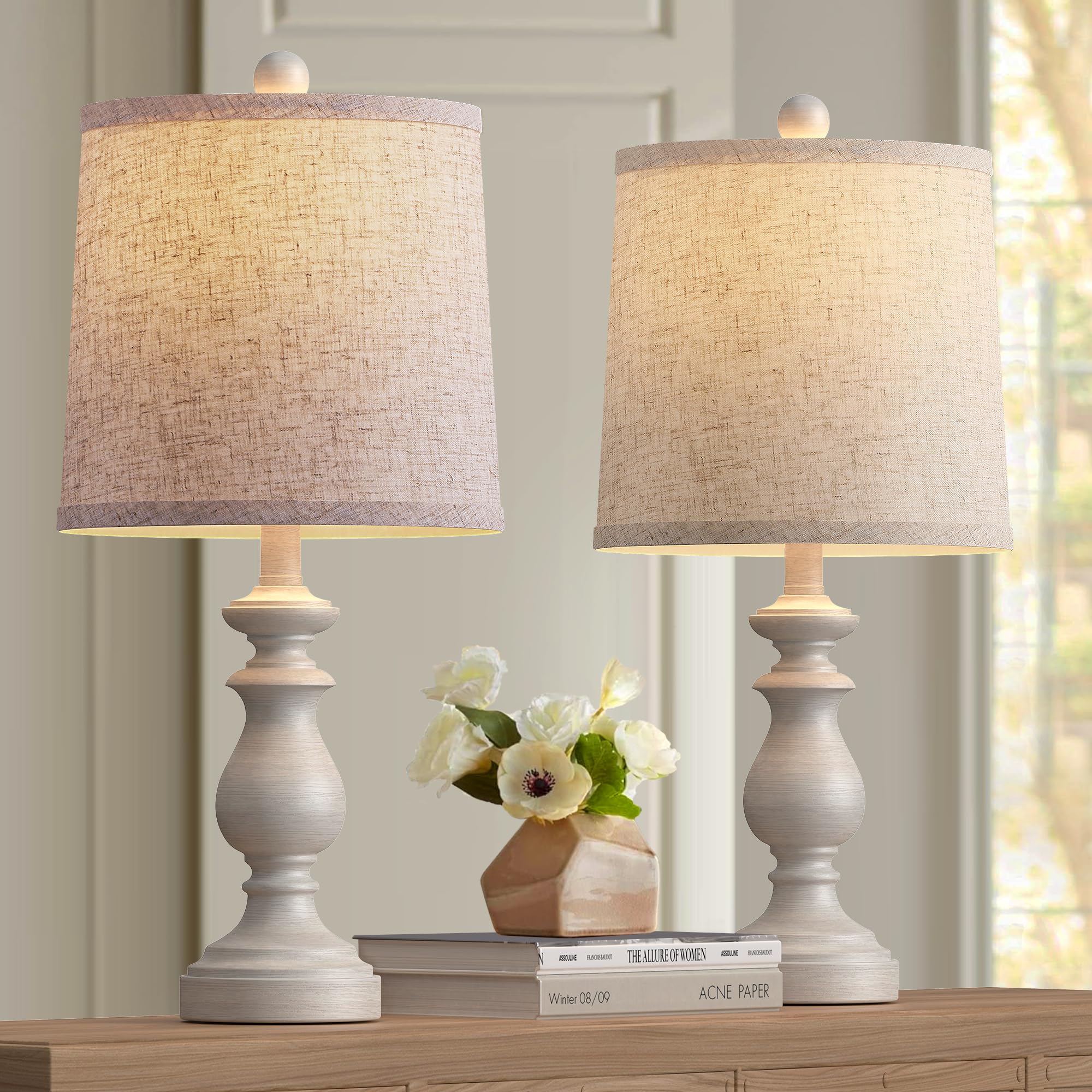 PARTPHONER amber-soft light from linen shade for relaxing evenings
