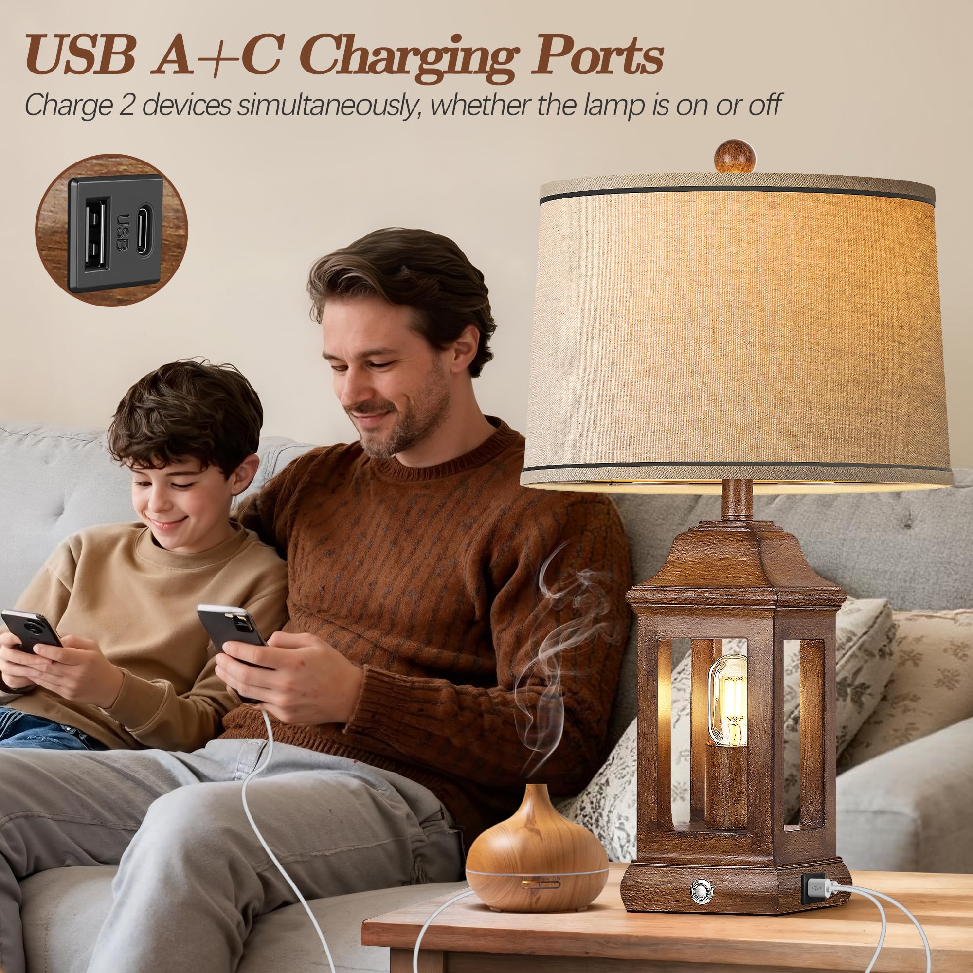PARTPHONER USB ports keep devices charged at bedside