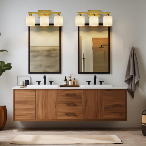 PARTPHONER mounts above sink or vanity to brighten grooming areas.