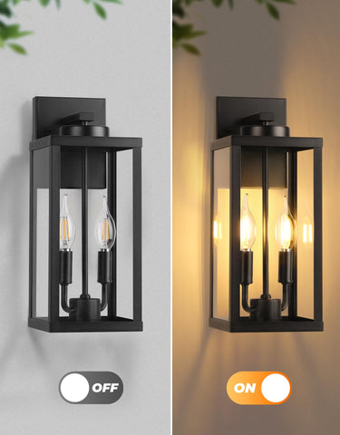 PARTPHONER wall sconce blends traditional and modern for elegant exterior ambience.