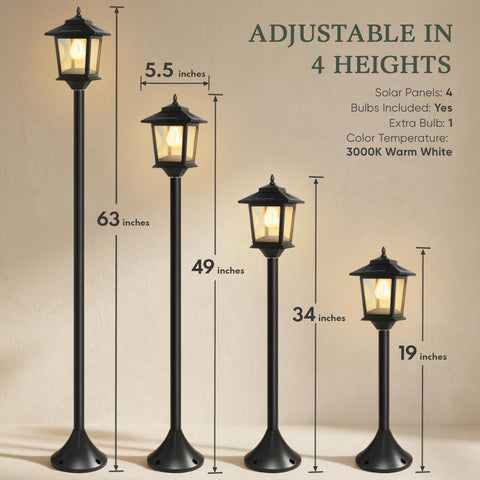 PASAMIC adjustable-height post light lets you tailor height for pathways and entryways.