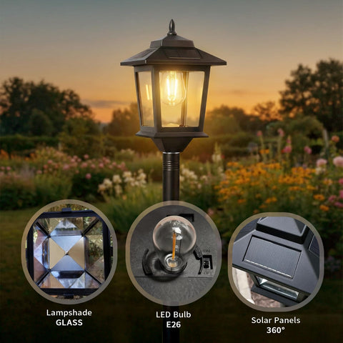 PASAMIC weatherproof post light with IP44 rating protects against rain for reliable outdoor use.