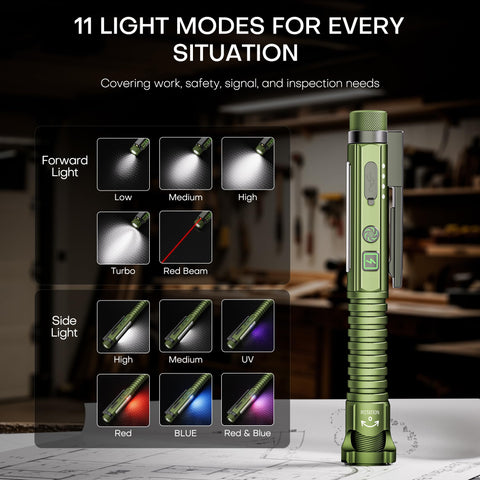 PASIION EDC flashlight demonstrates 100-meter beam reach for outdoor tasks