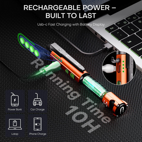 PASIION EDC dual magnets enable hands free mounting on metal surfaces