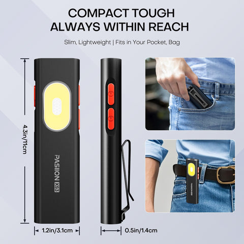 PASIION EDC flashlight pocket clip for secure on-the-go access