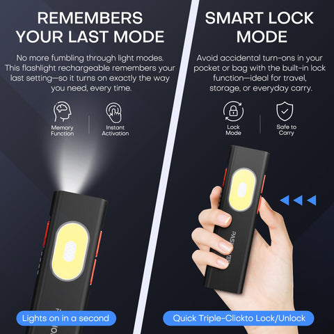 PASIION EDC flashlight USB-C charging for versatile power on the move