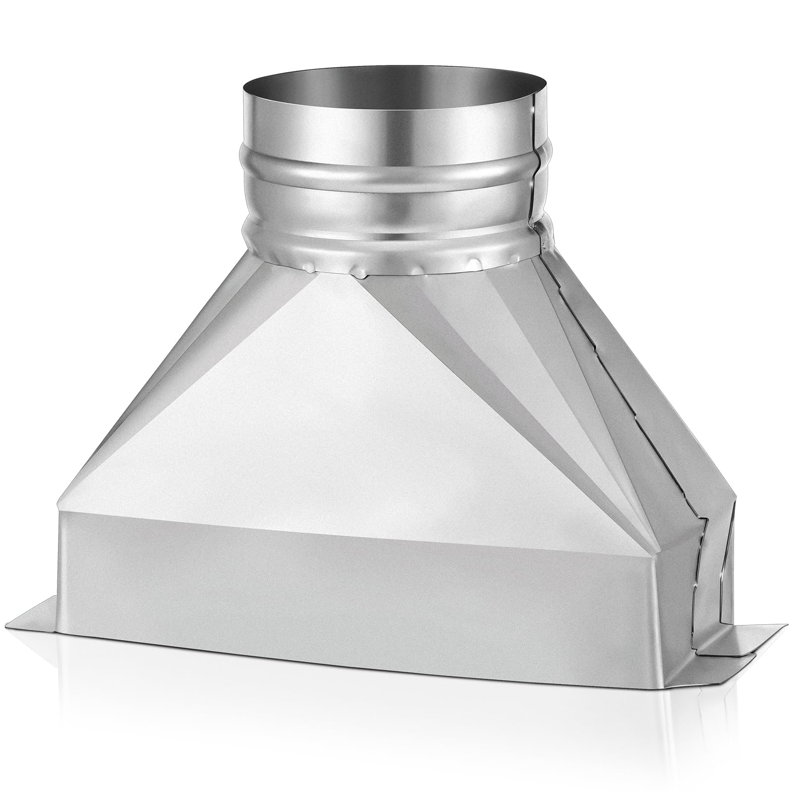 Pasimy rectangular-to-round duct connector showing a 10 in length for secure airflow