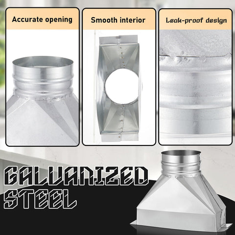 Pasimy duct transition with smooth interior to reduce wind resistance