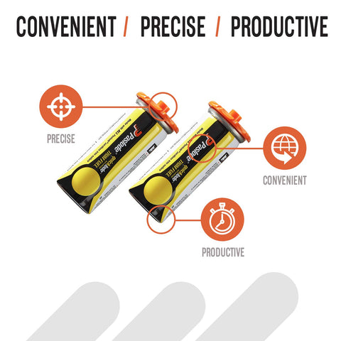 Paslode fuel cell with adapter heads included for versatile nailing setups