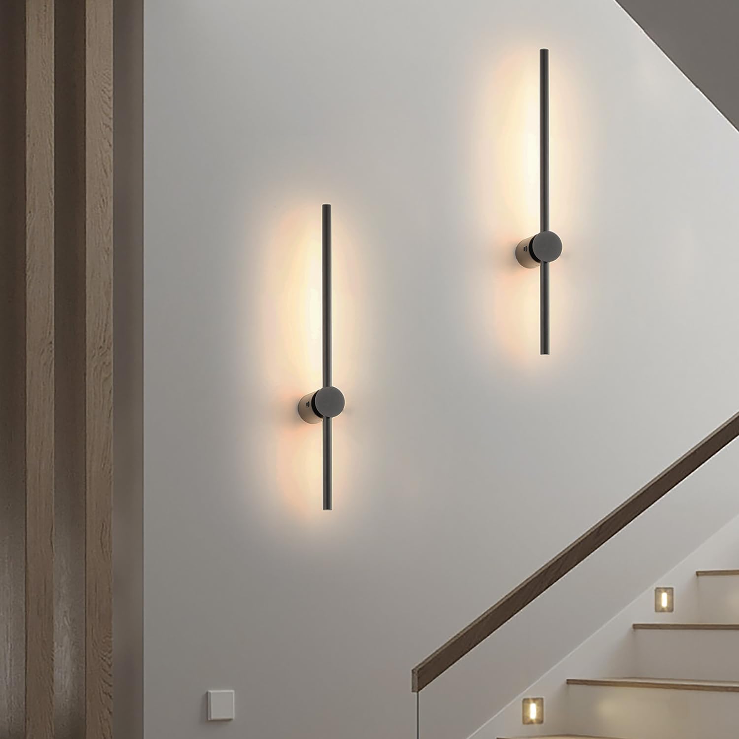 Pasoar wall sconces with remote control for effortless adjustment from sofa.