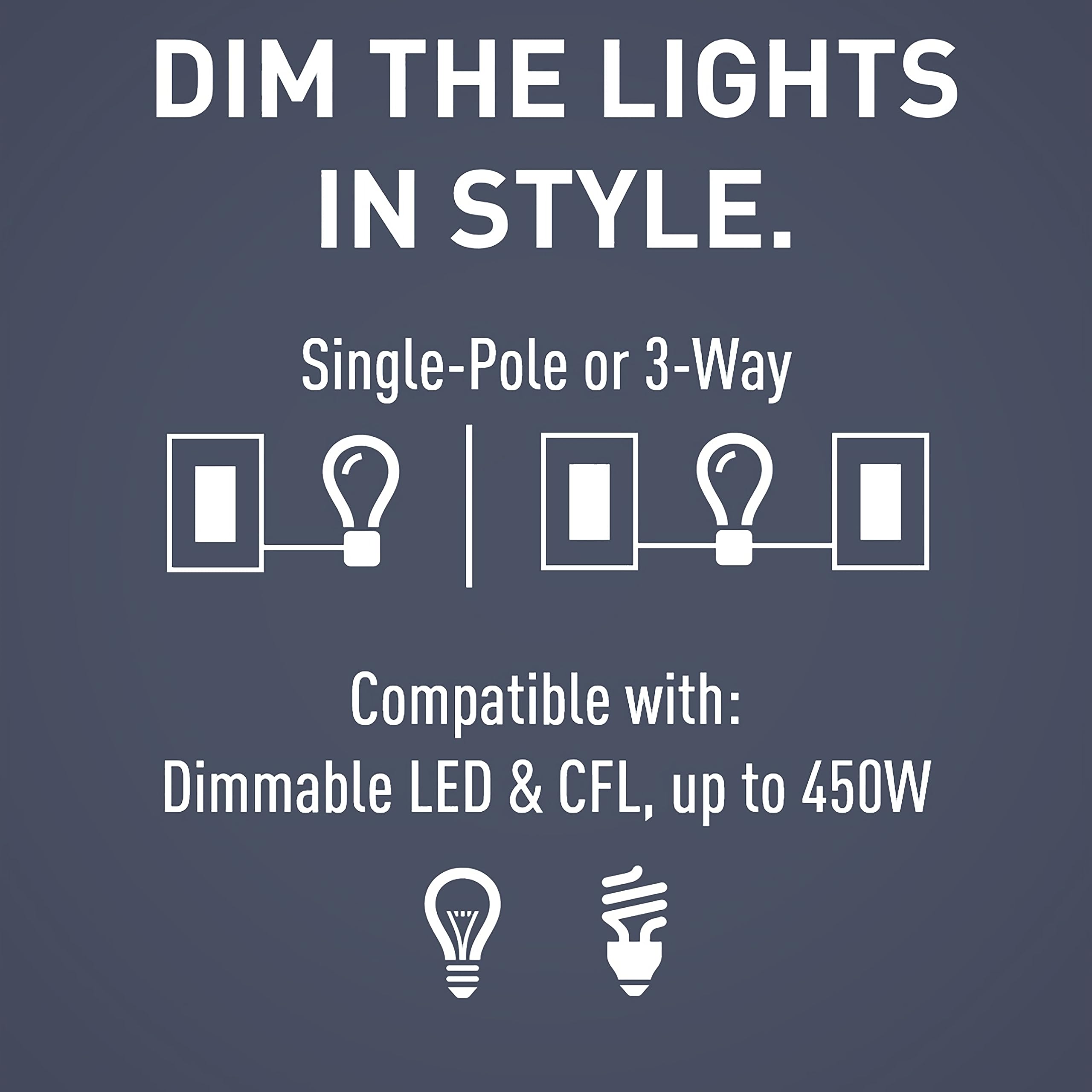 Radiant dimmer in a 3-way setup demonstrates versatile multi-location control.