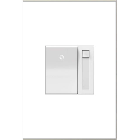 Pass & Seymour Adorne dimmer paddle rocker for seamless on/off control.