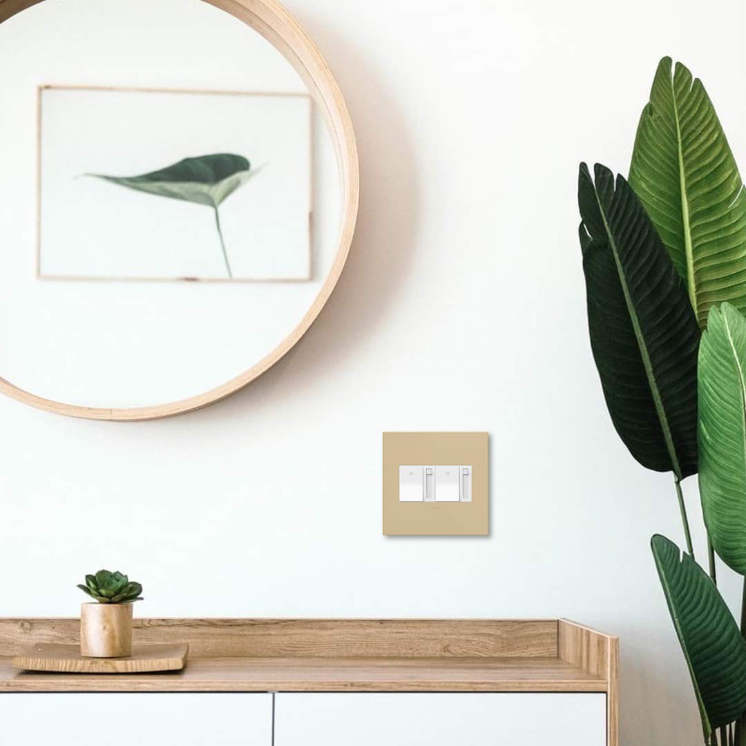 Pass & Seymour Adorne dimmer with slider for precise lighting levels.