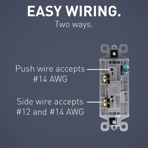 Durable thermoplastic construction of Pass & Seymour switch for long-lasting use.