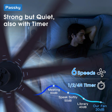 Passky indoor/outdoor compatible fan for bedroom and living room