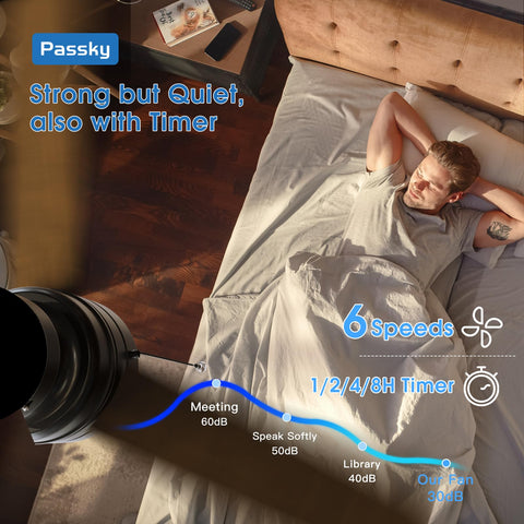 Quiet operation around 35dB for night-time comfort.